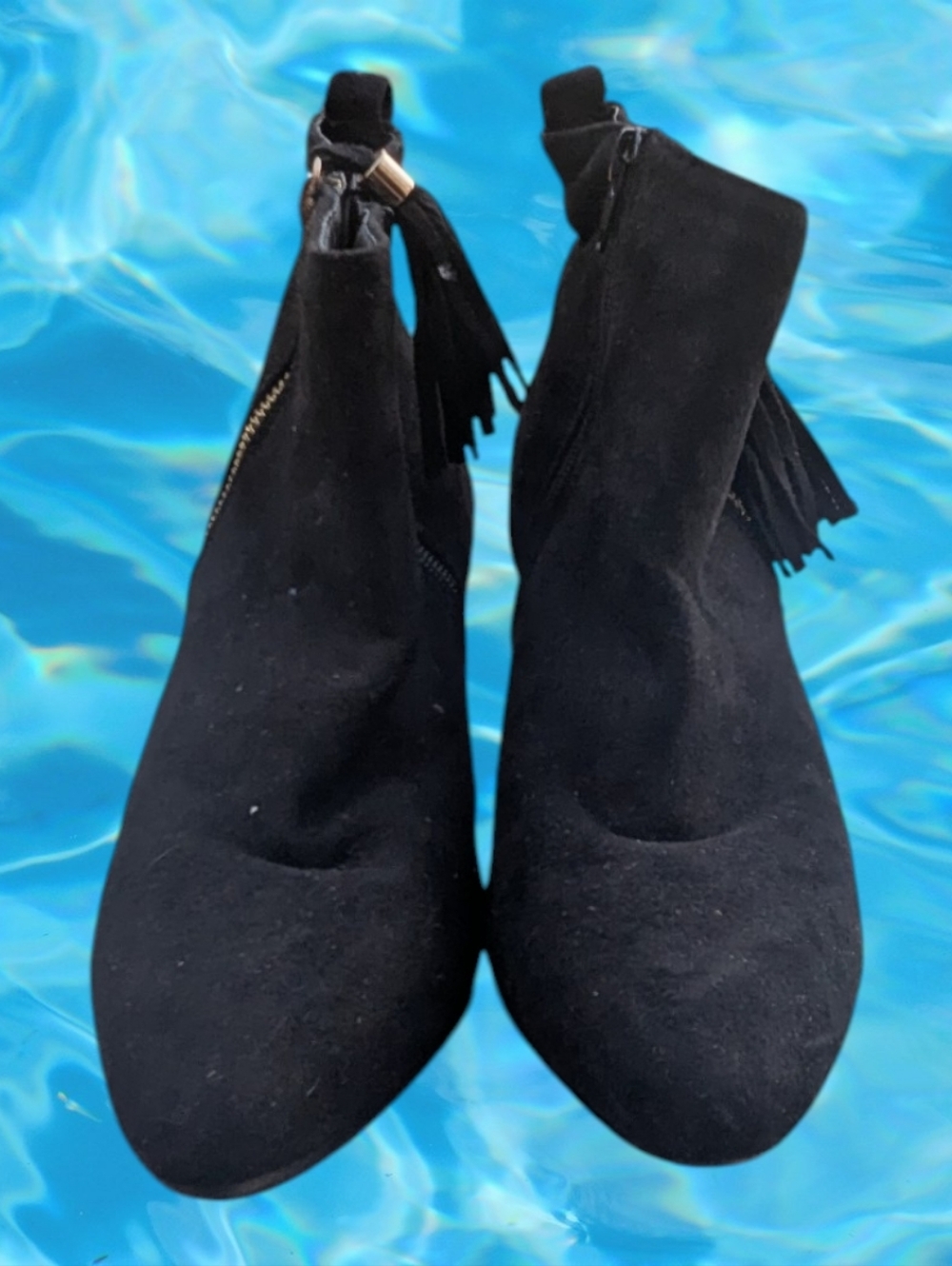 Women's Koi Couture Black Suede Ankle Boots